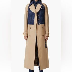 Burberry SS21’ Runway Trench Coat with Denim Detail